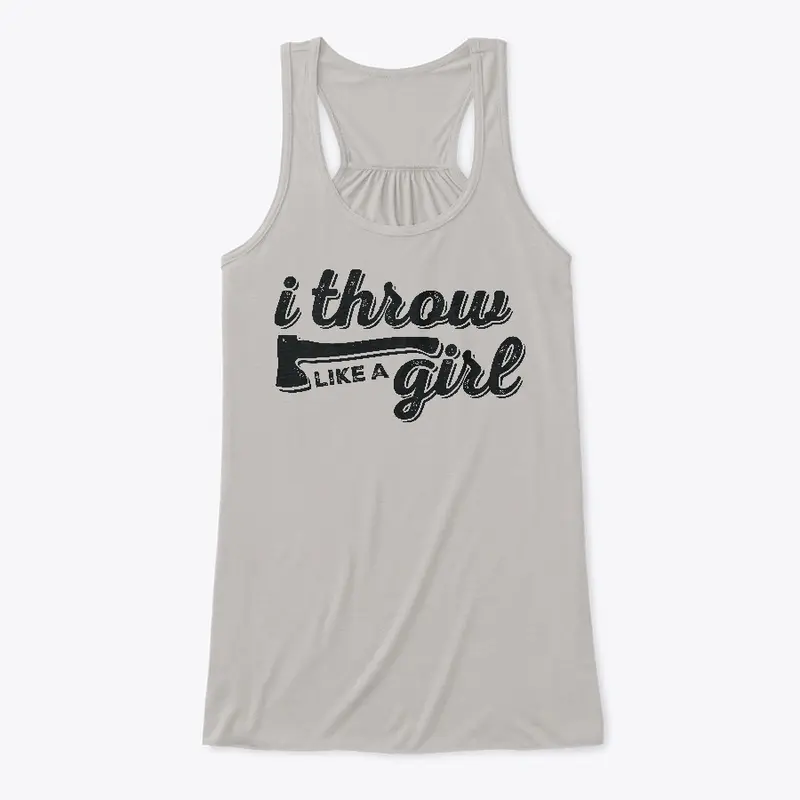 i throw like a girl - Flowy Tank